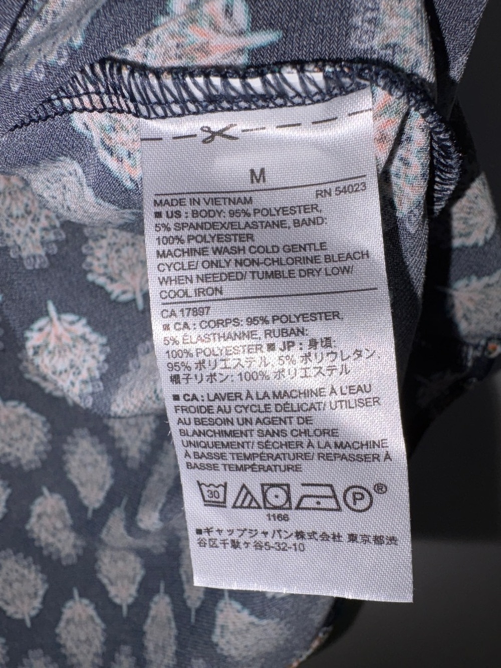 Banana Republic Navy Floral-Print Off-Shoulder Camisole - Picture 5 of 6